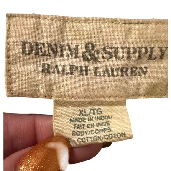 Denim & Supply Ralph Lauren Vintage - Black Beaded Sleeve Sweatshirt- XL - Picture 7 of 7